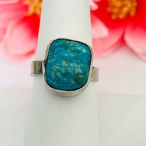 Vintage Silver Turquoise Ring size 8.5